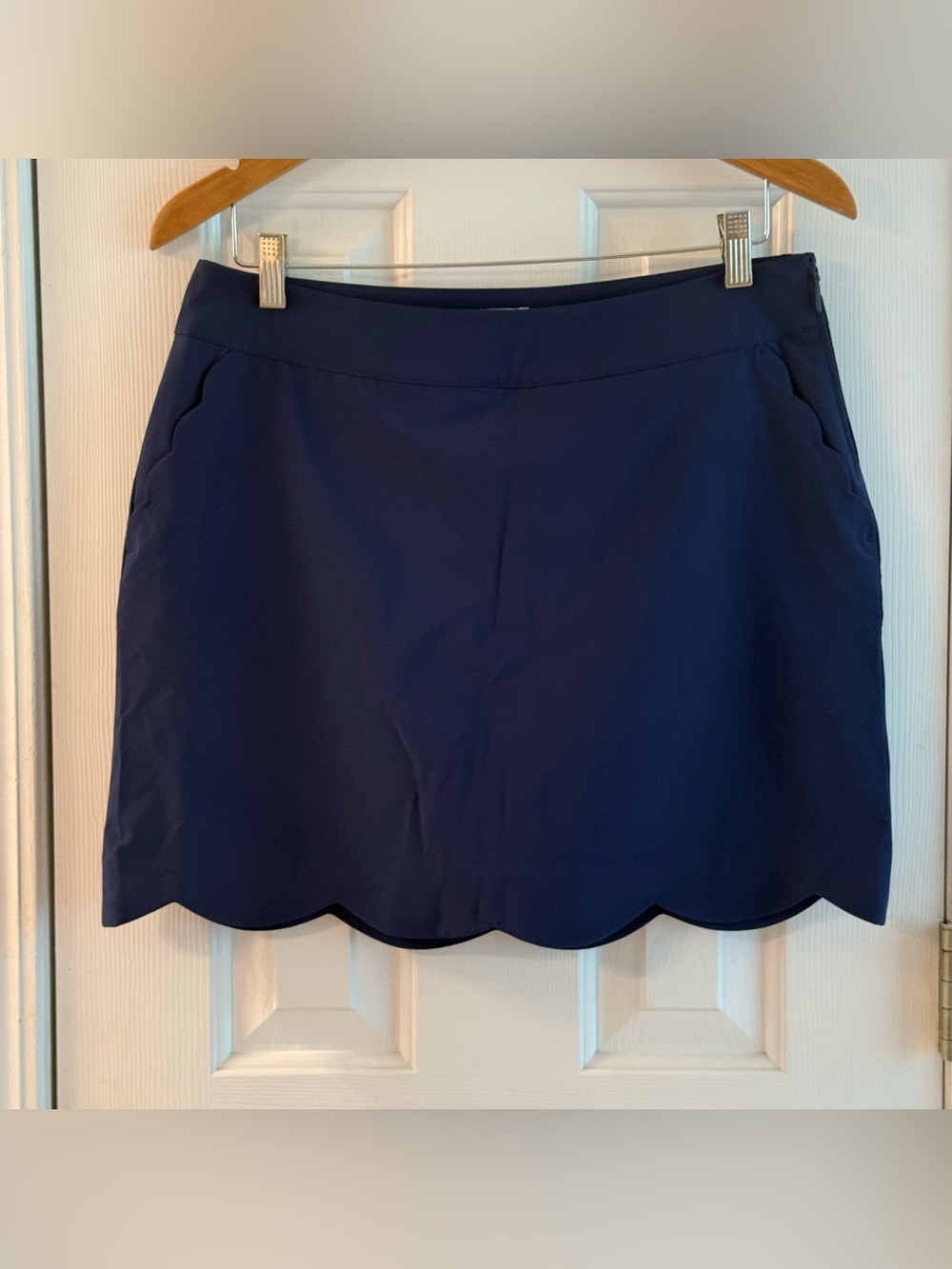 Vineyard Vines Navy Blue Scalloped Athletic Skort womens size 10 NEW WITH TAGS